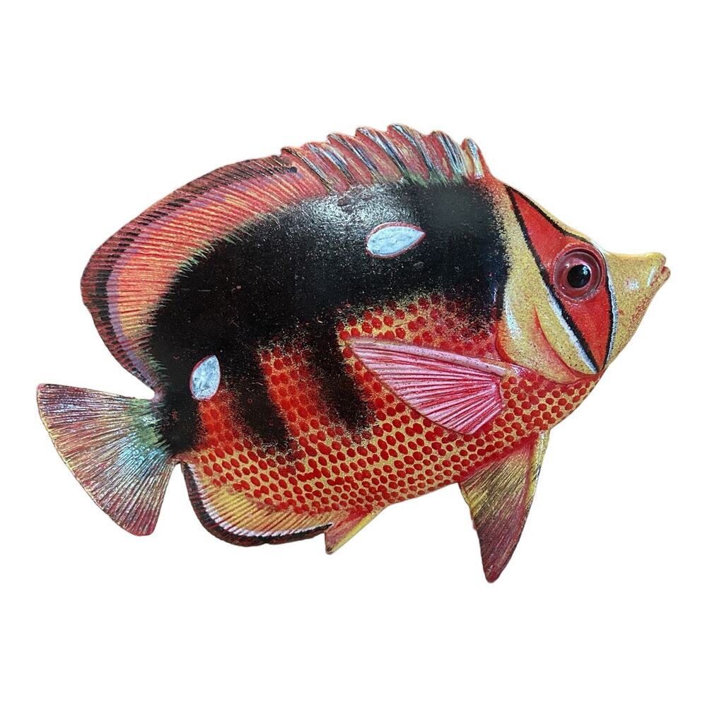 Hand Painted Tropical Fish Figure Shelf Sitter